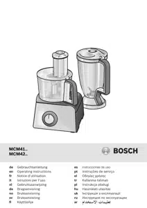 Nauw munt Muf User manual Bosch MCM4200 Food Processor MCM4 Styline 800 W | manualsFile