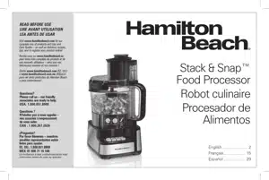 User manual Hamilton Beach Stack & Snap (English - 44 pages)