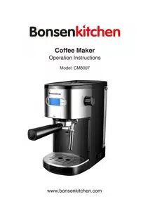 Bonsenkitchen CM8102 Coffe Maker Instruction Manual