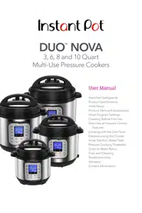 Instant Pot Duo Nova 6 Quart Electric Pressure Cooker 112-0079-01 
