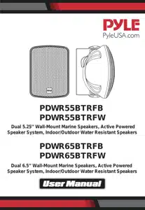 User Manual Pyle Pdwr55btrfw 5 25, Pyle Outdoor Speakers Manual