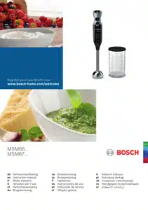 veiligheid vragen Bedenk User manual Bosch MSM66120 Staafmixer ErgoMixx 600 W Wit | manualsFile
